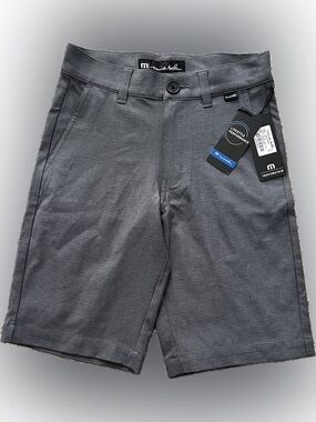 Travis Mathew Boys Charcoal Gray Performance Shorts